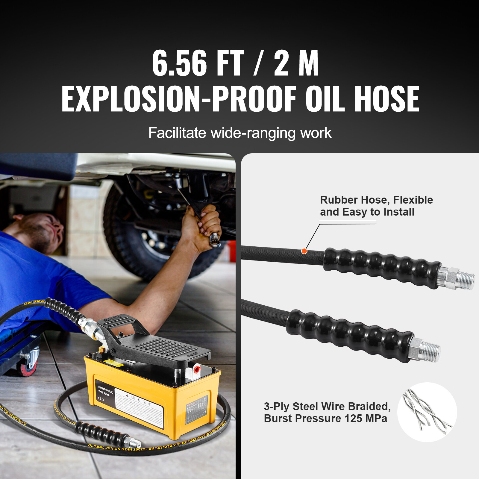 Air Hydraulic Pump Air Actuated Foot Pump 10,000PSI Frame Machine Pump