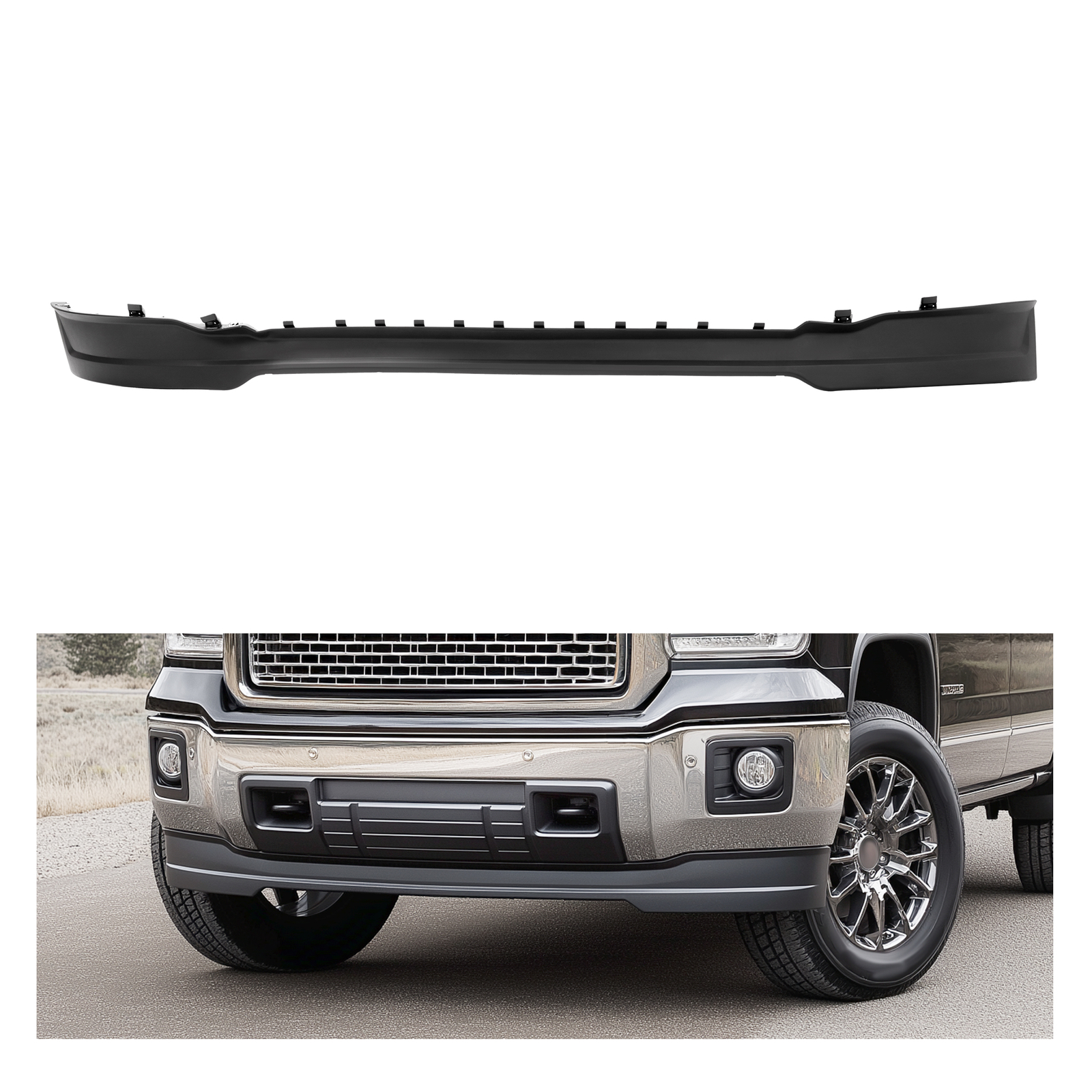 New Front Bumper Deflector Valance Pickup Fit For GMC Sierra 1500 2014-2015