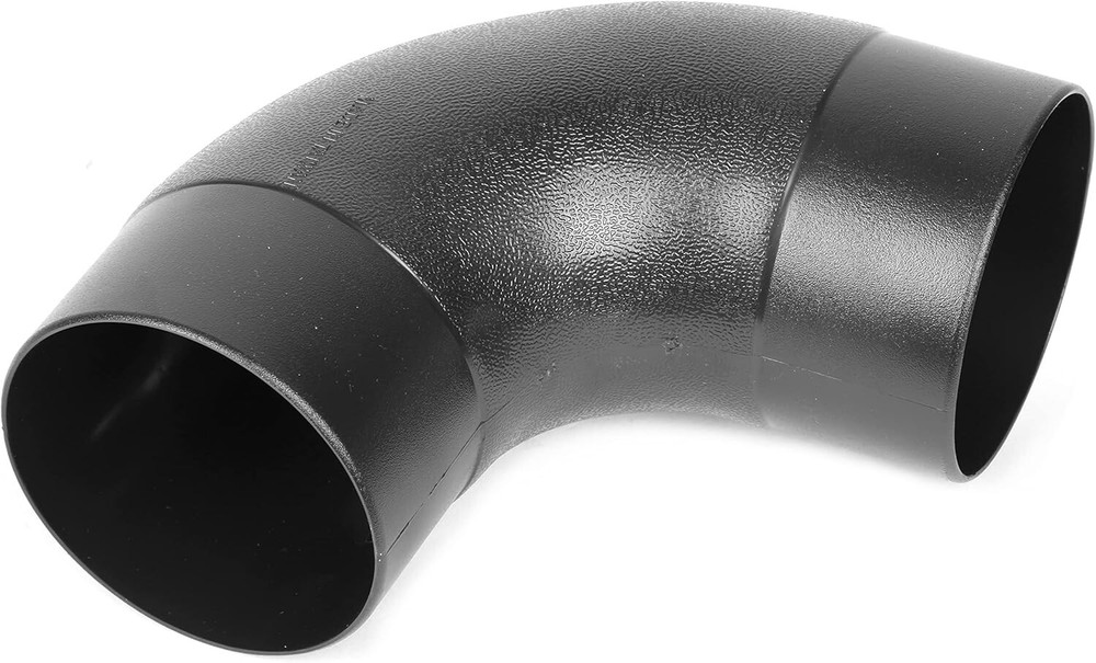 4 In. Elbow Connection Adapter for Dust Collection Systems Black