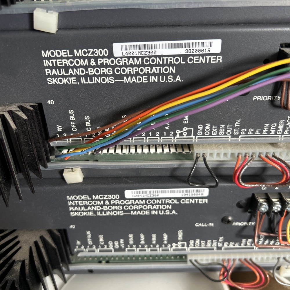 Rauland Borg MCZ300 Intercom & Program Control Center READ