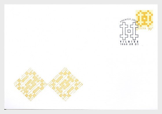 Lithuania - Definitive PS (Folk Ornaments) FDC