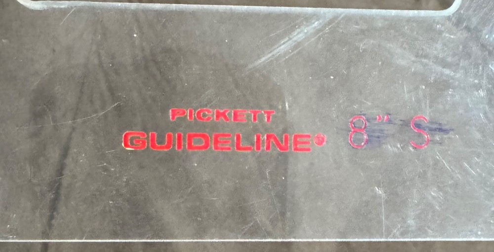 Vintage PICKETT Guideline DRAFTING ARCHITECT TOOL 8” Triangle Hard Plastic