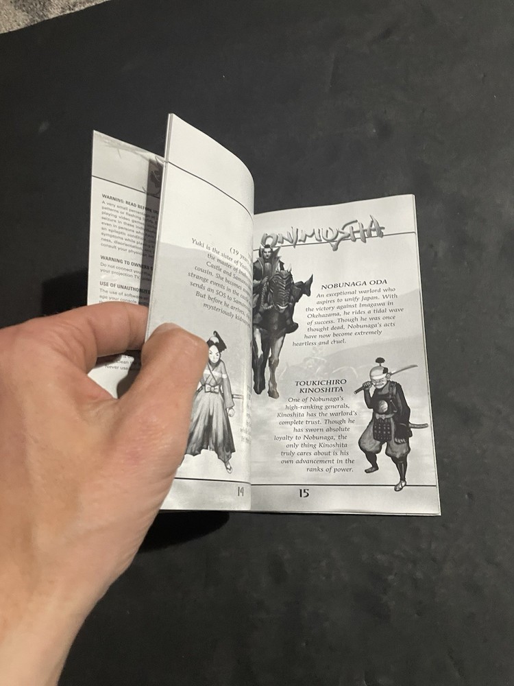 onimusha warlords ps2 Manual only