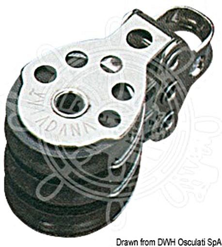Viadana Mini-block 3 pulleys 6x25