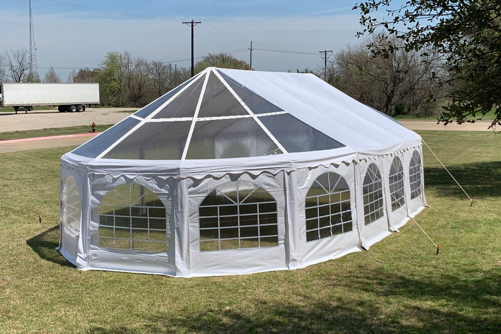40'x21' PVC Marquee Fire Retardant Party Wedding Tent Canopy with Bay Windows