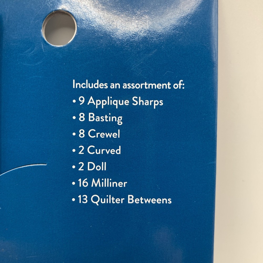 Hello Hobby Quilters Hand Needles 60 Pcs With Thimble NIP