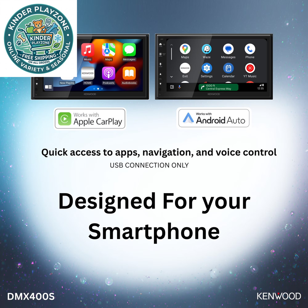 DMX400S 6.8" Digital Multimedia Receiver with Apple Carplay & Android Auto, Back