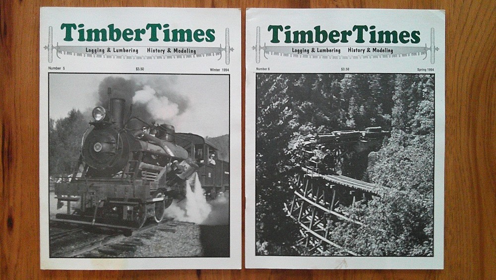 TIMBER TIMES FIRST 8 ISSUES # 1 thru #8 Logging & Lumbering, History, Modeling