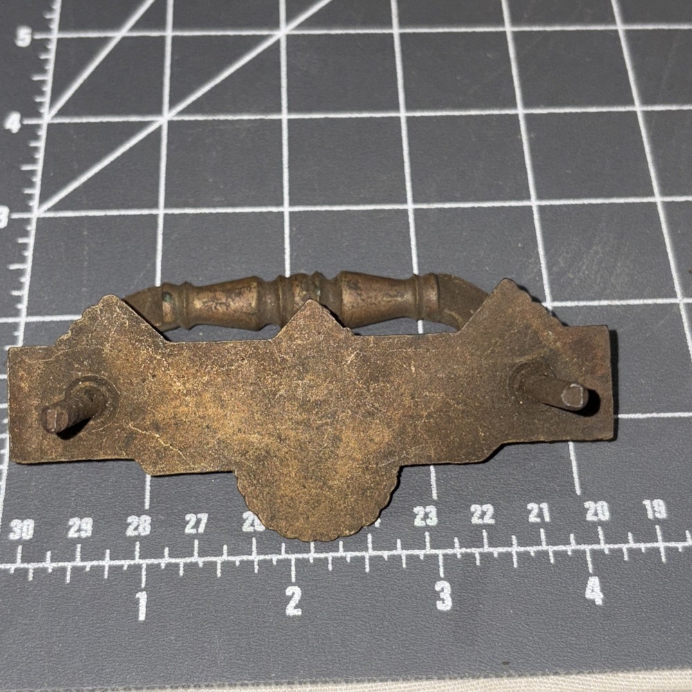 Antique Pressed Brass Drawer Pull Eastlake
