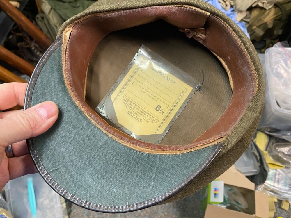 ORIGINAL WWII US ARMY EM NCO M1938 CLASS A CRUSHER CAP HAT- SIZE 6 3/4, SMALL