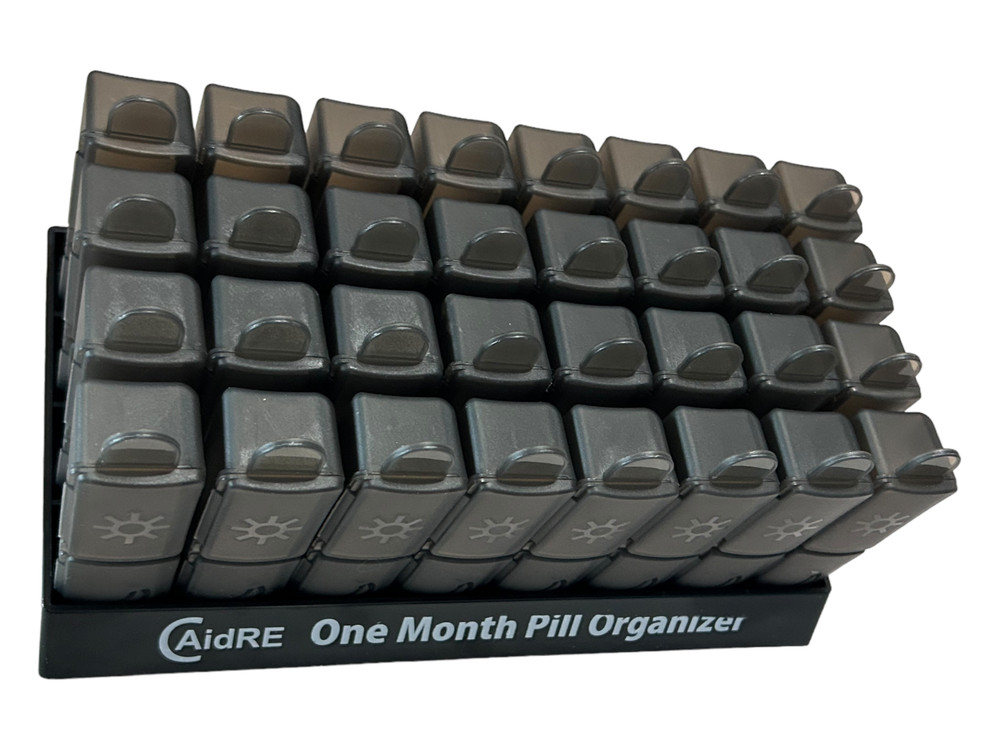 Pill Organizer 32 Day (64 Compartments) - Each Day Has 2 (Snap Close) Removeable