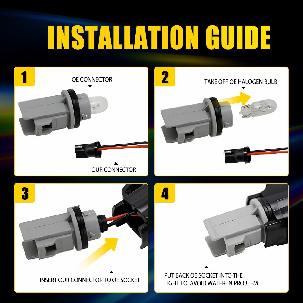 For BMW E60 E82 E90 E92 E83 E46 LED Side Marker Turn Signal Lights Dynamic Amber
