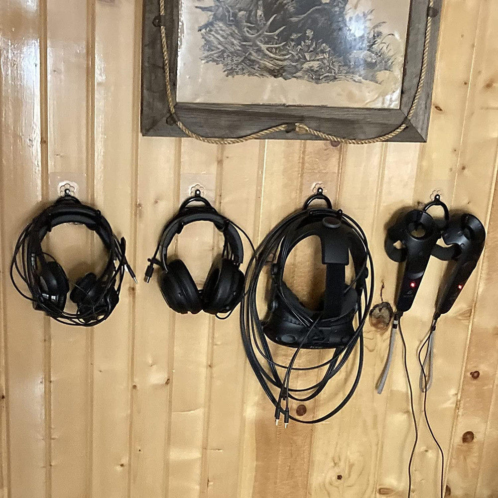 Pmsanzay 3 Pack Universal Self-Adhesive Game Controller Wall Mount Storage Organ