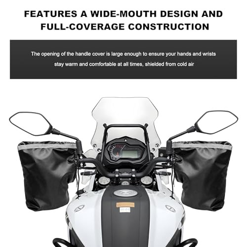 2 PCS Universal Motorcycle Handlebar Gloves, Windproof ATV Handlebar Muffs