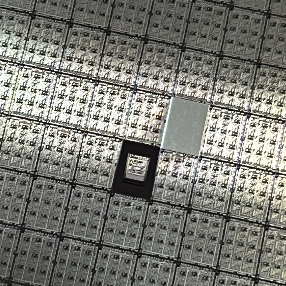 4 Inch Silicon Wafer With Dotted, Rectangular Die, As Pictured