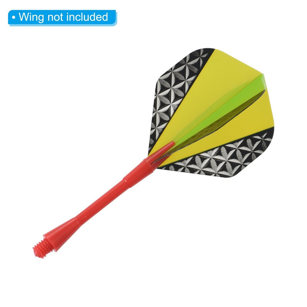 45mm Dart Shafts, Medium 2BA Thread Plastic Dart Stems - 9 Pack (Red)