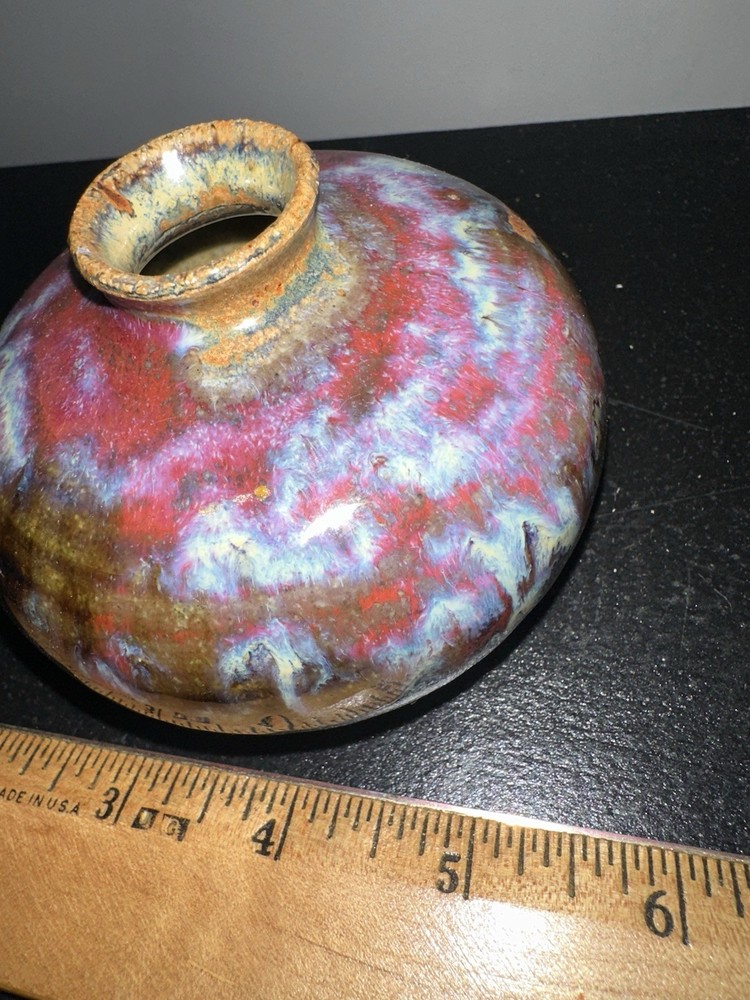 Pottery Vase Small Signed