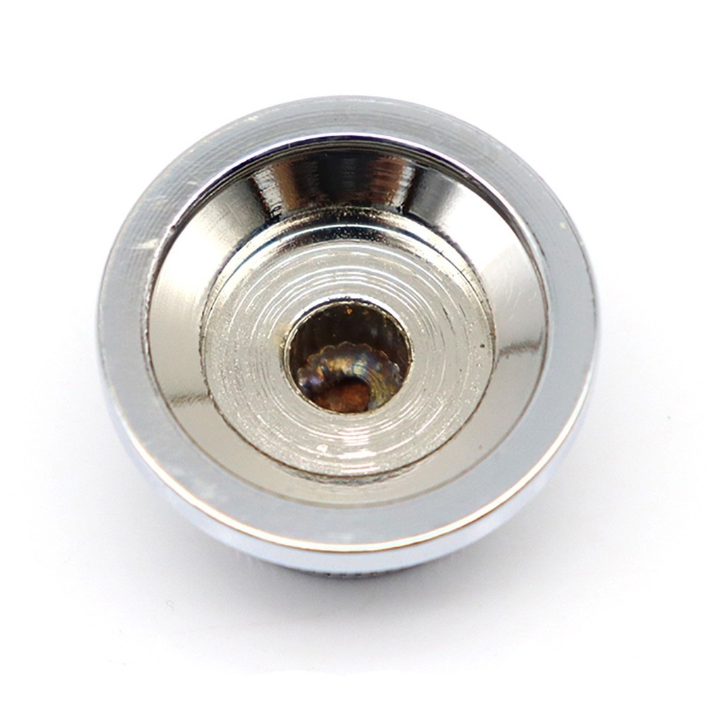 4x Metal Bass Guitar Knobs Hat Shape Flat Top Volume Tone Control Knobs Silver