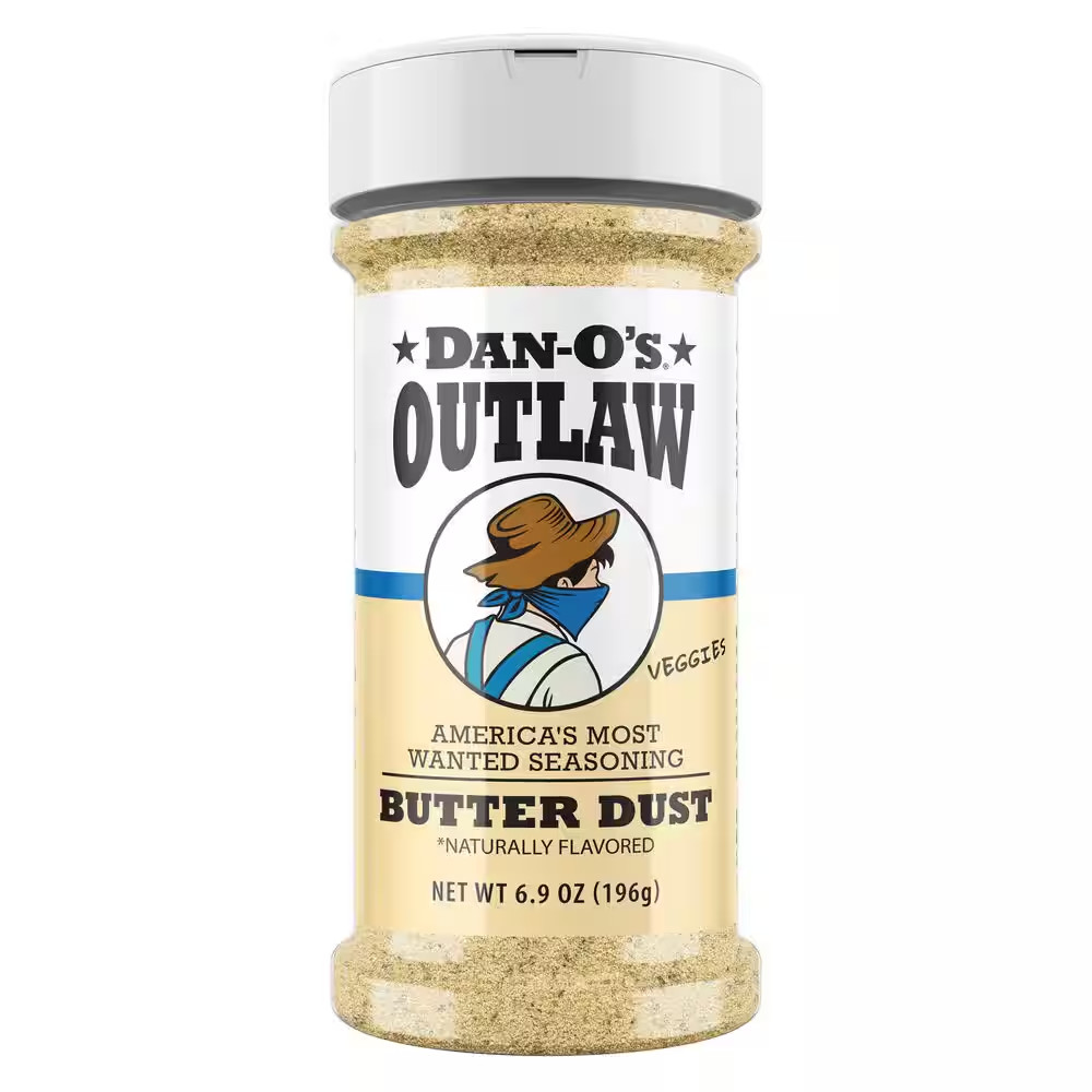 Dan-O's Outlaws Butter Dust Seasoning, 6.9 oz Bottle, Butter Free Ship NEW