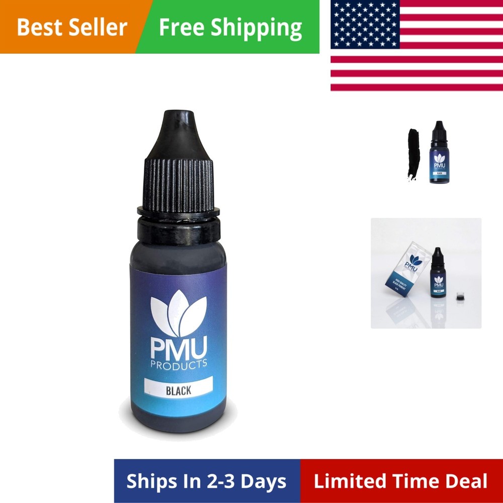 Microblading Practice Ink 15ml – Training Black Practice Ink for Pens, Needle...