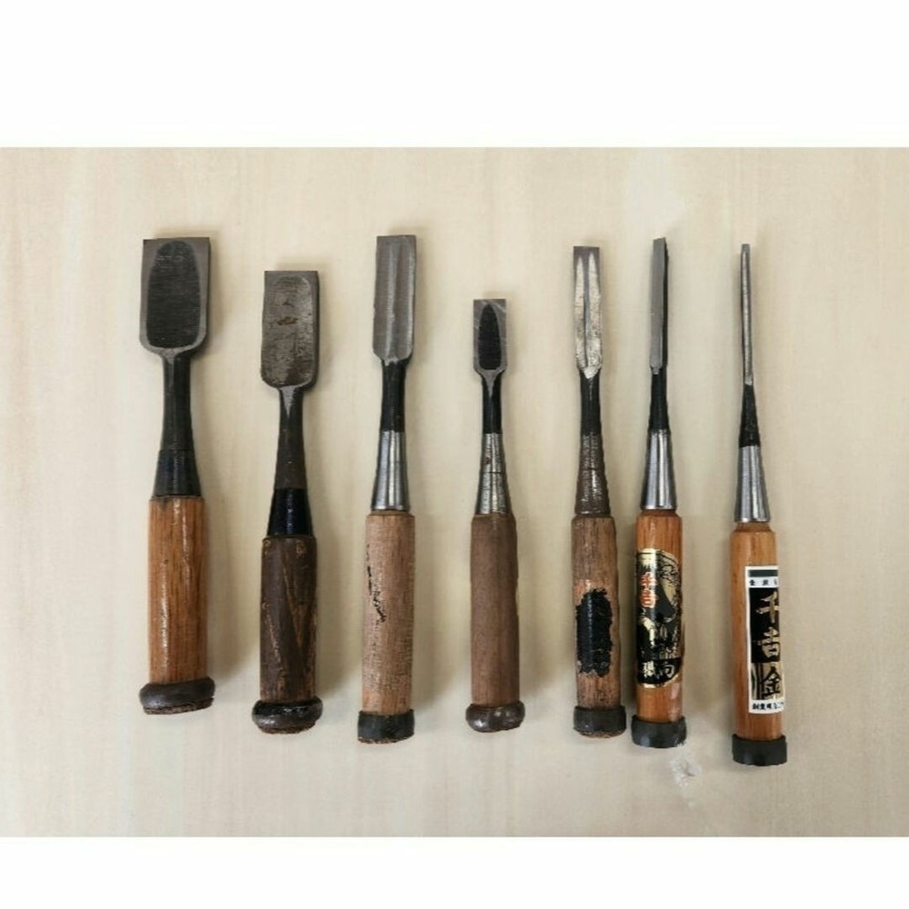 Chisel Set 7pc Professional Carpenter Hand Tools Assorted Sizes Vintage