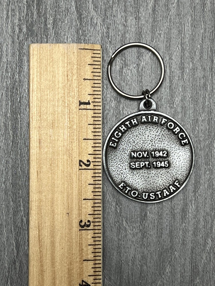 WWII US Eighth Air Force 5th Airdrome Squadron ETO Keychain Medallion