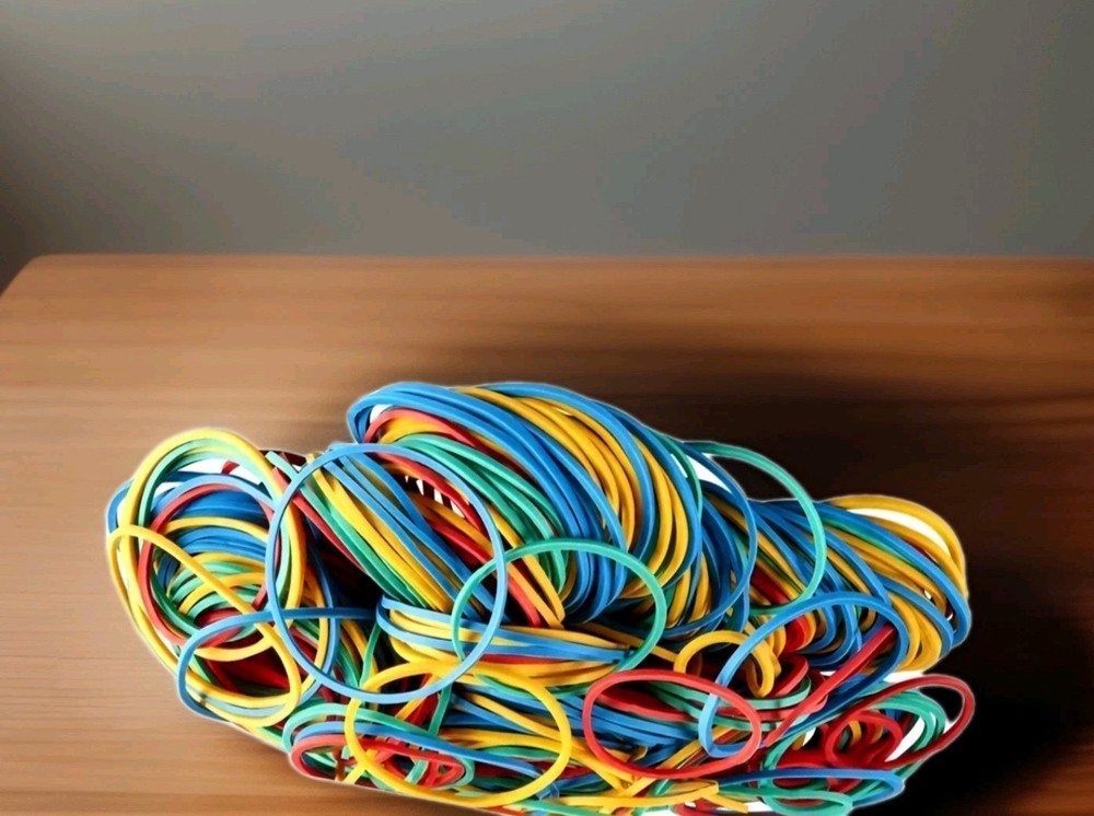 1/2 lb. Rubber BandsAssorted Sizes Multicolor