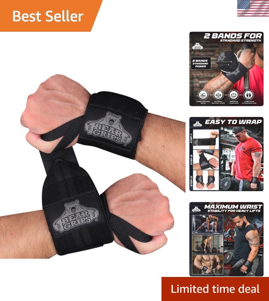 Ultimate Wrist Support Wraps for Weightlifting - Compression & Stability Focused