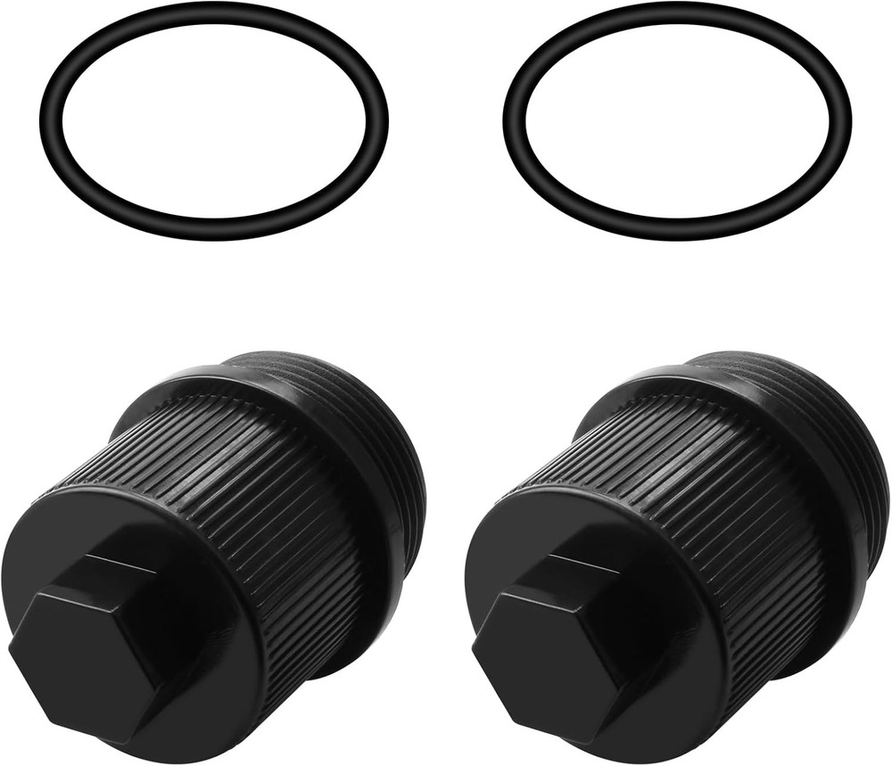 Filter Drain Plug 190030 Cap Assembly Replacement (2 Pack) Black