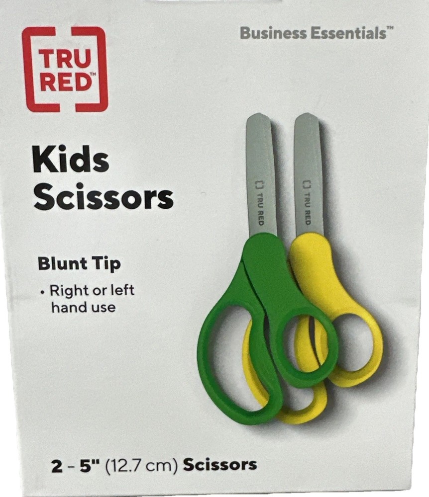 True Red Kids Scissors 5 Inch  2 Pcs