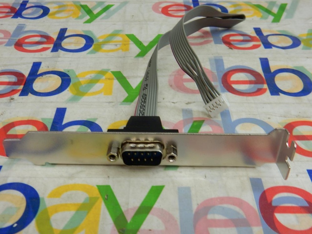 New Serial DB9 DB-9 PC Header with Bracket and Ribbon Cable for PC Desktop
