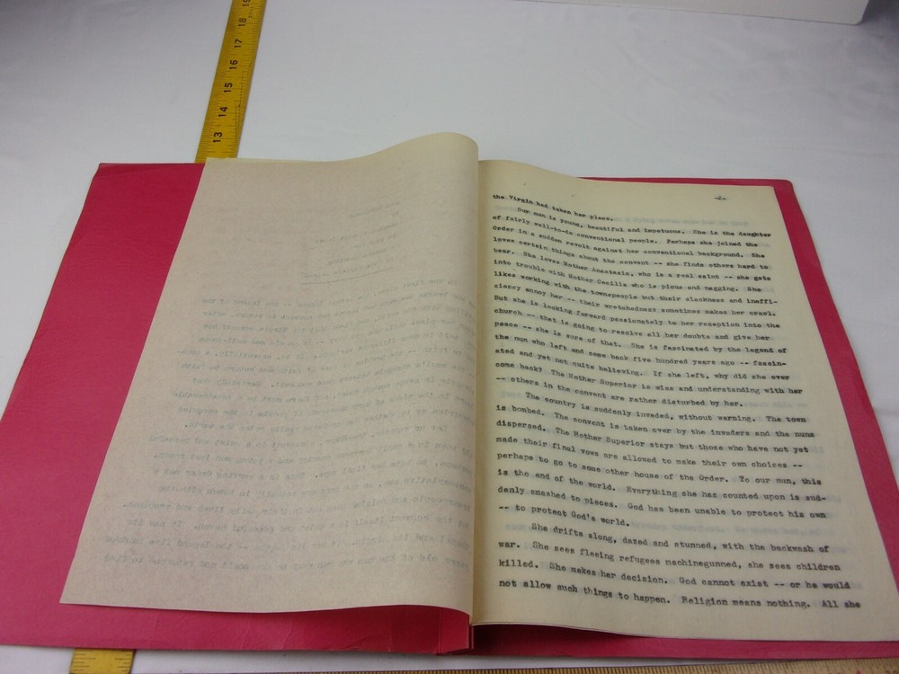 Steven Vincent Benet 1942 script treatment script ORIGINAL! The Miracle Legend