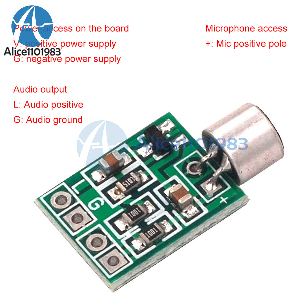 5pcs Mini Microphone Audio Amplifier Module Speaker Circuit Board DC 2.5V-9V