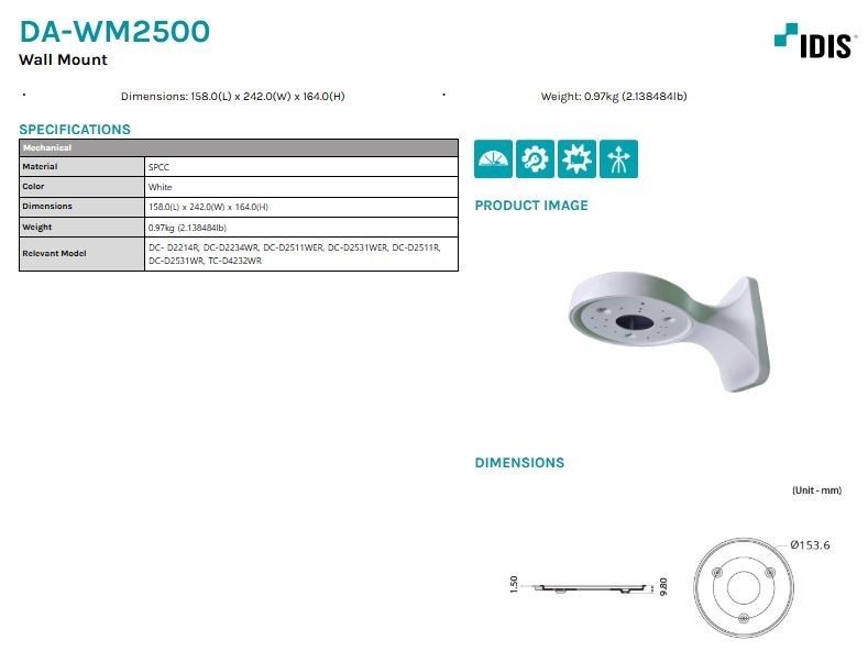 Wall mount DA-WM2500