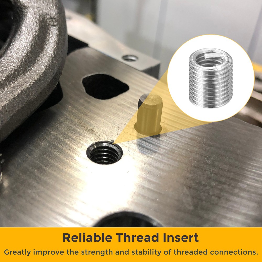 100pcs Wire Thread Inserts M2.5 x 0.45 x 2.5D Metric Helical Threaded Sleeve