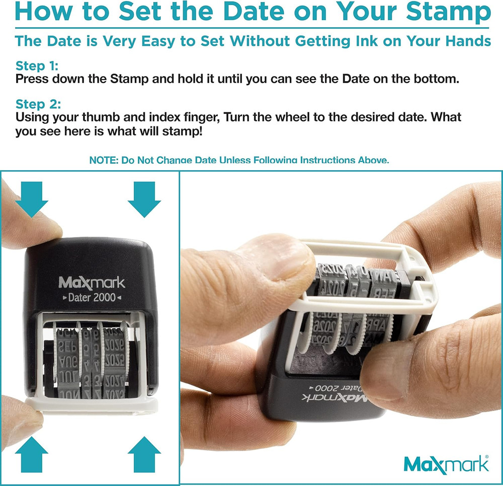 2000 Self Inking Date Stamp Black