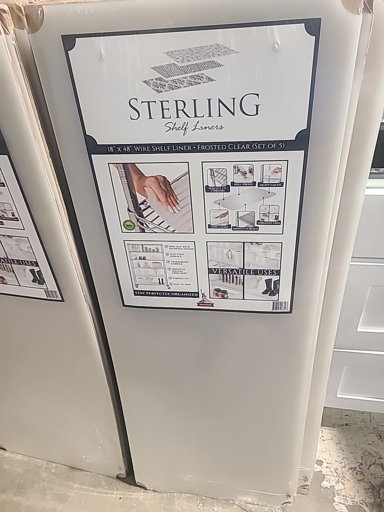 Sterling Shelf Liner 48"X18", Clear, 5 Pack