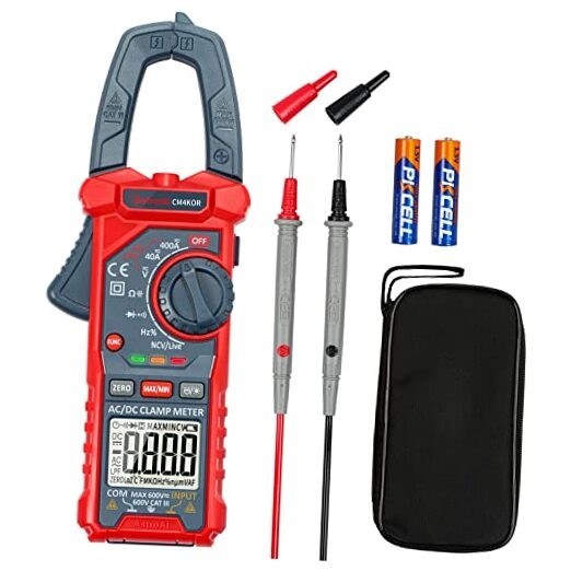 Digital Clamp Meter Multimeter Auto-ranging Amp Tester 4000 Counts Blue