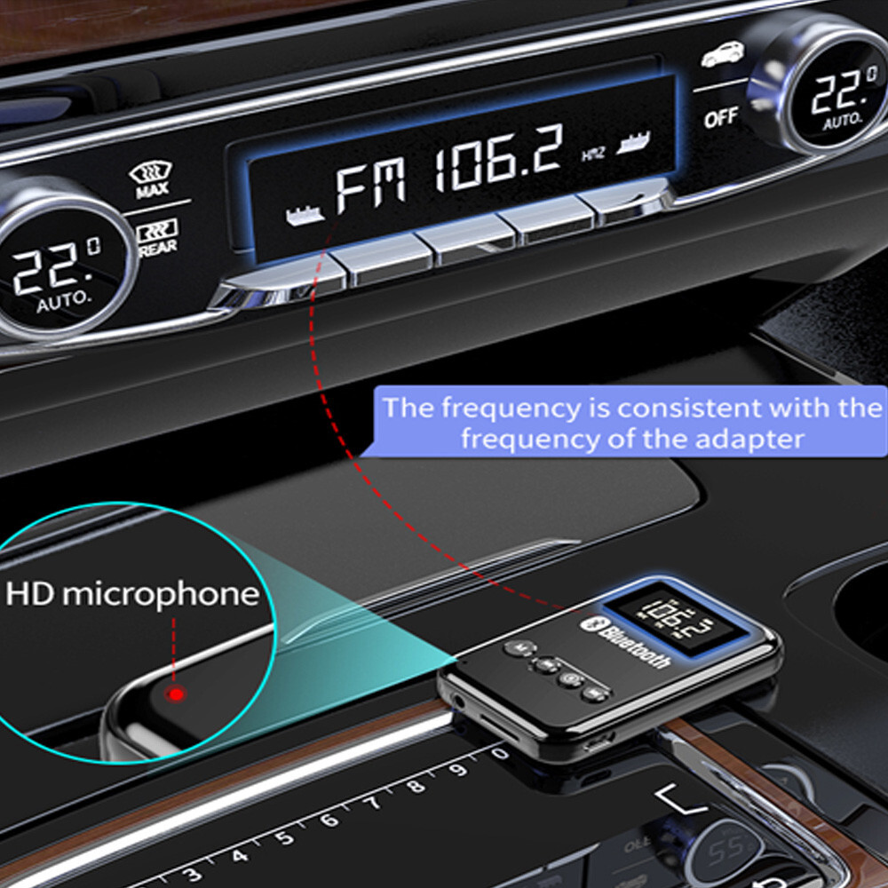 Bluetooth Wireless FM Transmitter Receiver TF Adapter For Car Stereo Audio TV PC