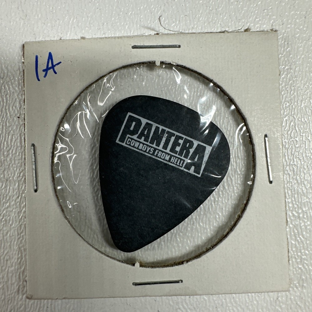 Pantera Dimebag Darrel Cowboys From Hell 1990 Black Guitar Pick 1A