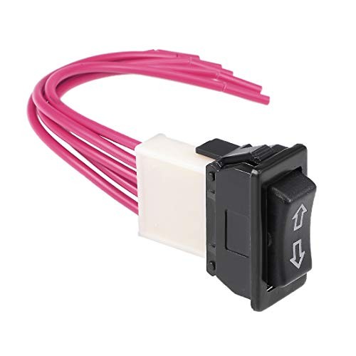 Universal 5-Pin Car Window Switch - Master Rocker Switch With Wiring Harness