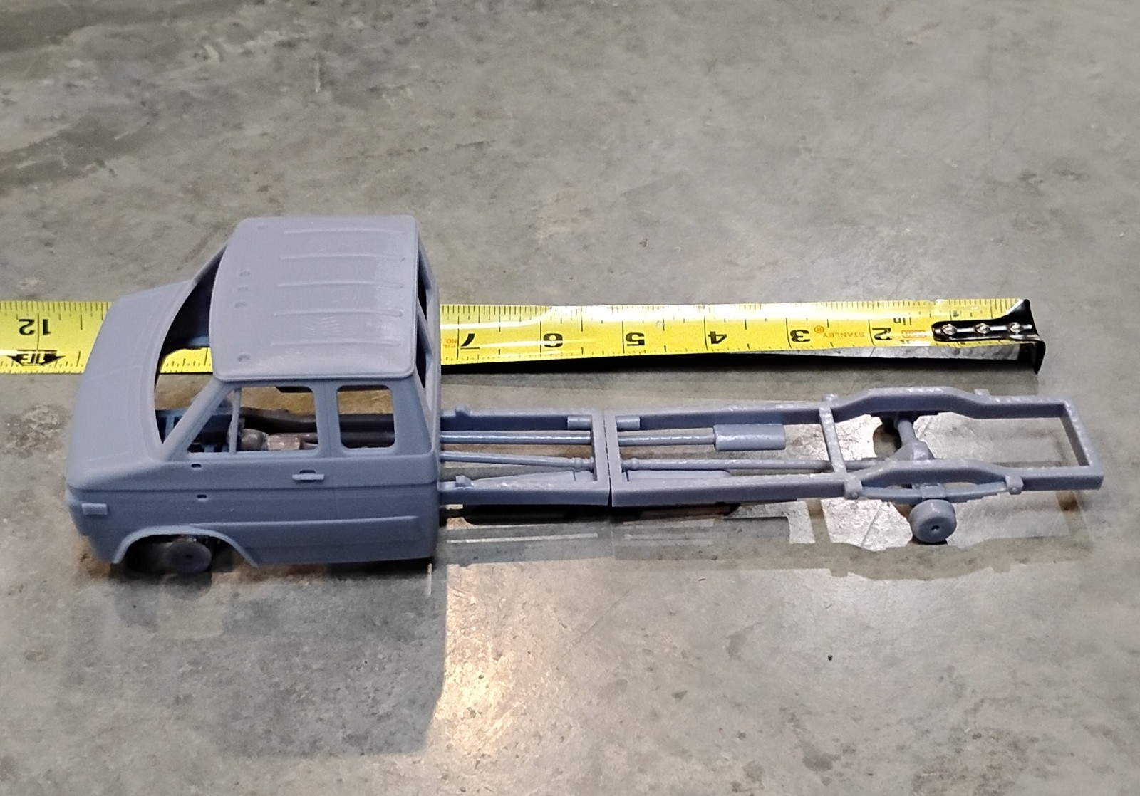 3d Printed 1/25 70's-80's Chevy Custom Van Chassis Cab Dually