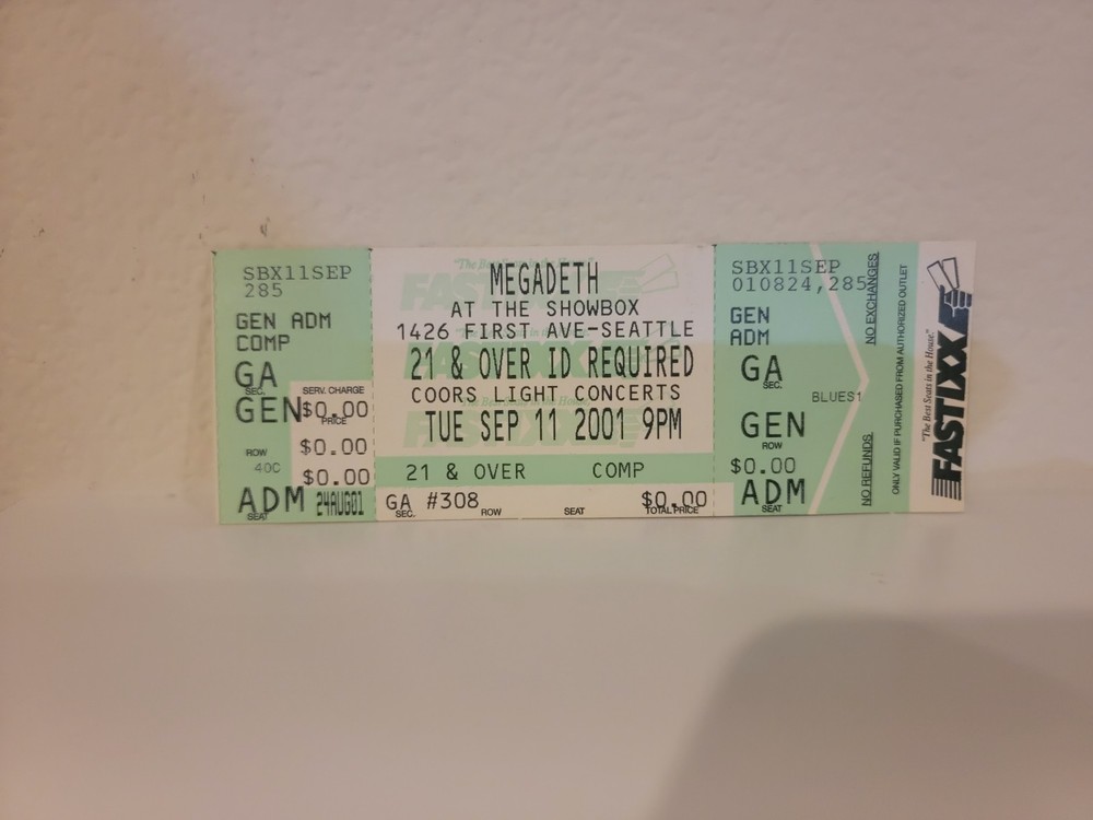 Megadeth Tickets - September 11th, 2001