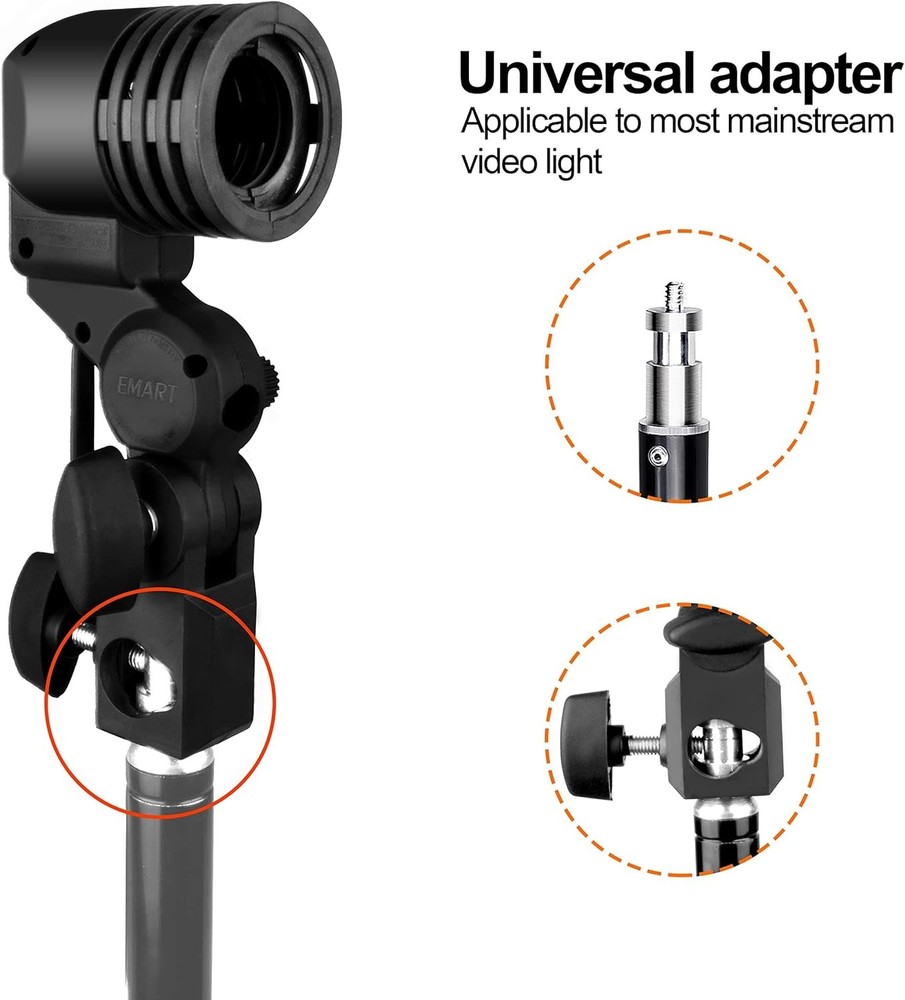 EMART Light Bulb Stand, E26 / E27 AC Socket with Umbrella Lamp Holder,...