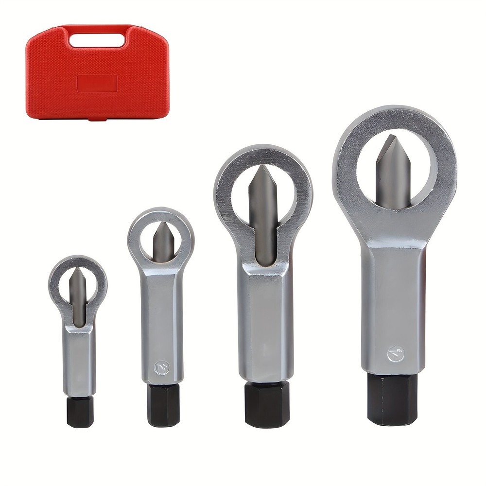 4PCS Nut Splitter Breaker 9-27mm Nut Remover Extractor Adjustable Cracker Hand