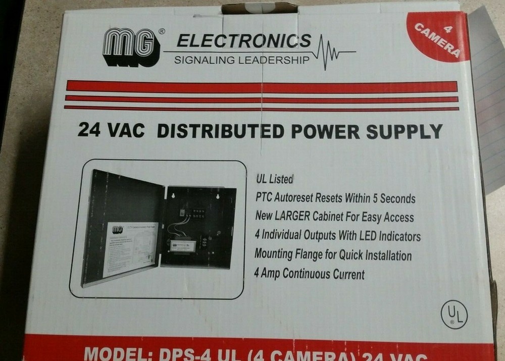 MG Electronics DPS-4 UL 4 Camera Power Supply