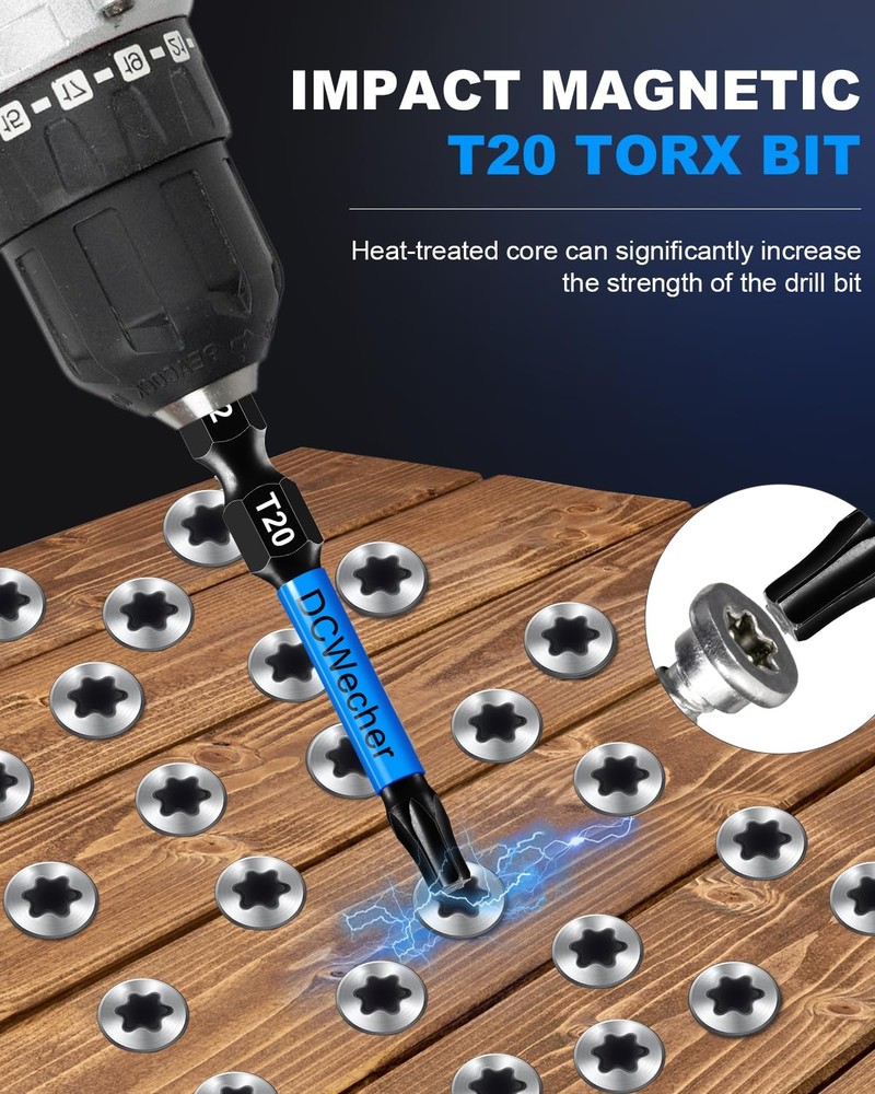 10-Pack T20 Torx Bit 2 In Professional-Grade Screwdriver Bits Impact Driver