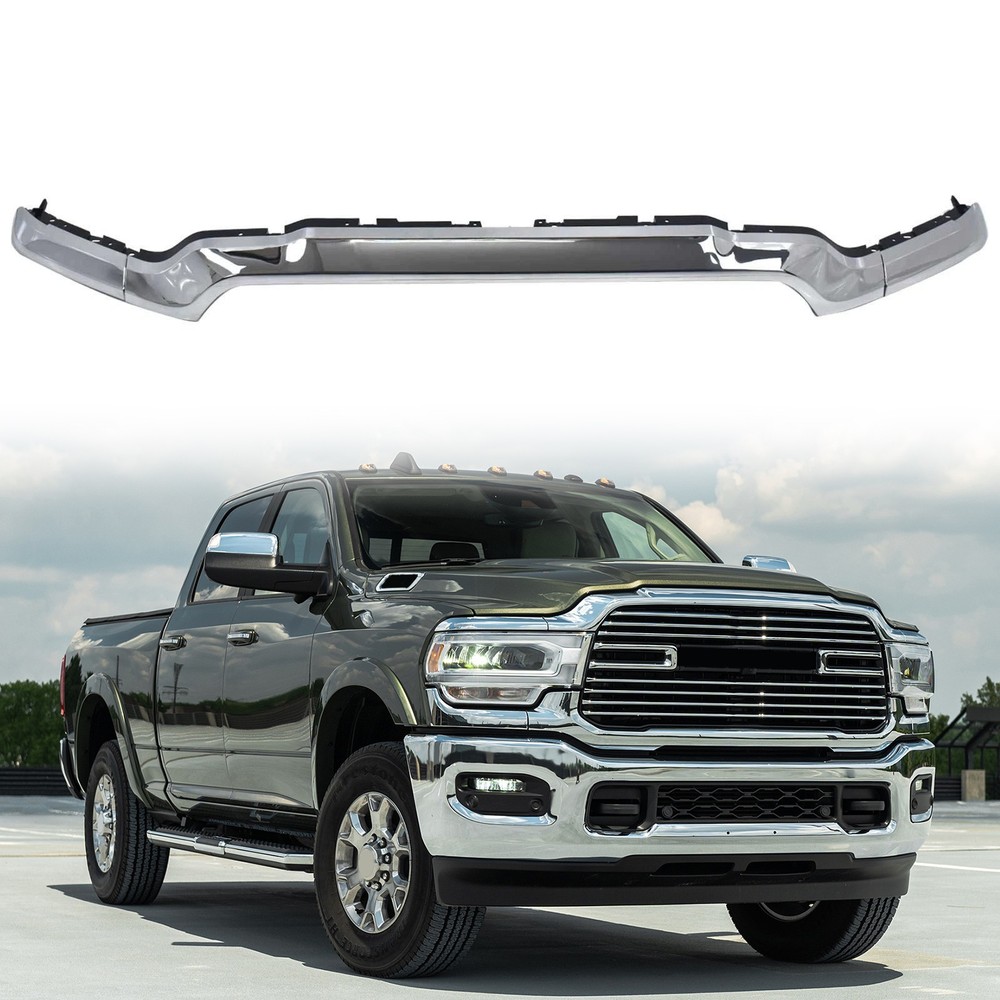 Fit For 2019-2024 Ram 2500 3500 Front Bumper Upper Grille Molding Trim Chrome
