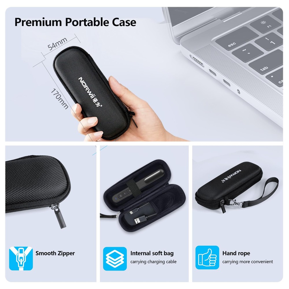 N76 Rechargeable Presentation clicker, Long Range Presentation Remote, Wirele...