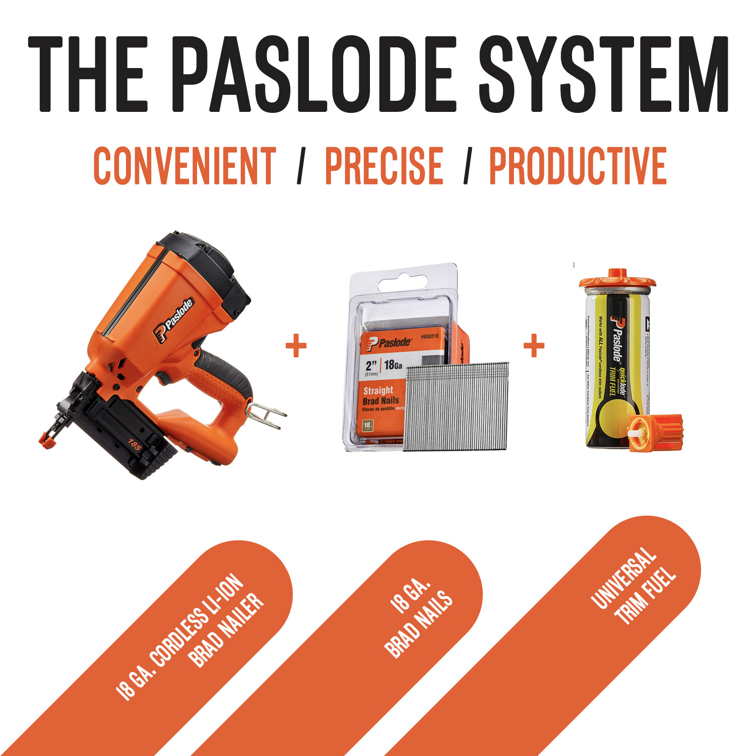 Paslode Universal Short Yellow Trim Fuel, 816007, Paslode Finish and Brad Nailer